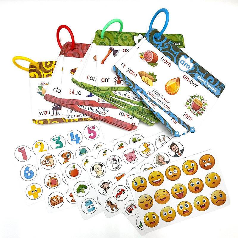 Interactive squirrel talking flashcards toy SQUEAKY with acorn for kids' early vocabulary development